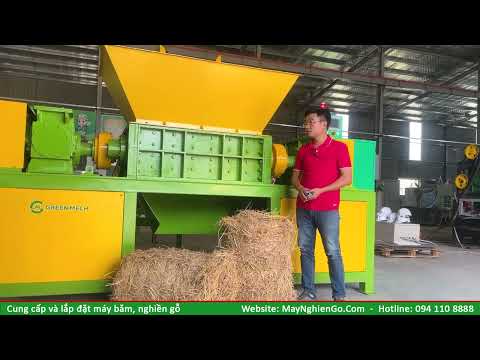 Máy nghiền rơm rạ 2 trục GREEN MECH
