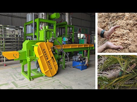 Test máy nghiền gỗ GREEN MECH tại xưởng