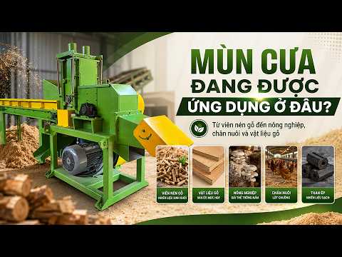 Mùn cưa đang được sử dụng